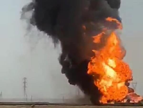 انفجار و آتش سوزی خط لوله نفت عراق