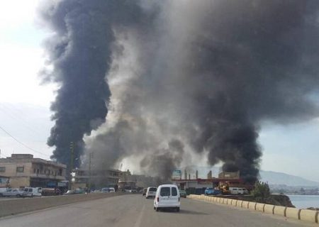 انفجار و آتش‌سوزی خط لوله نفت در لبنان
