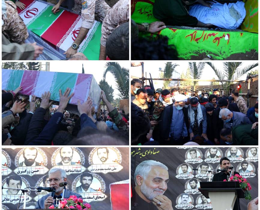 گزارش تصویری/ خاکسپاری پیکر مطهر شهید خوشنام دوران دفاع مقدس در نیروگاه شهیدسلیمی نکا