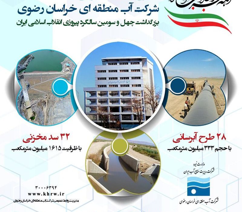 اجرای بیش از ۸۰ طرح عمرانی آب در خراسان رضوی، ۴۳ سال پس از پیروزی انقلاب