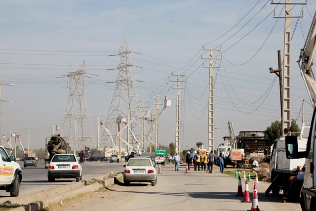 ۱۰۰ کیلومتر شبکه برق در شهر اهواز احداث شد