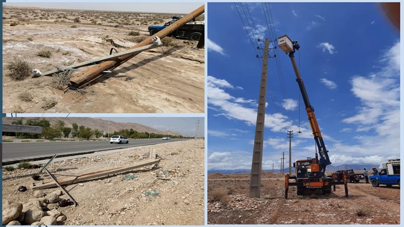 پایداری شبکه‌های توزیع برق استان فارس با حضور موثر ۱۸۰ اکیپ مجهز عملیاتی